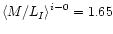 $\langle M/L_I {\rangle}^{i-0} = 1.65$