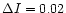 $\Delta I=0.02$