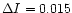 $\Delta I=0.015$