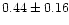 $0.44 \pm 0.16$
