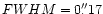 $FWHM=0 \farcs 17$