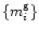 $\{m_i^{\rm g}\}$