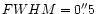 $FWHM= 0 \farcs 5$