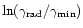 $\ln(\gamma_{{\rm rad}}/\gamma_{{\rm min}})$