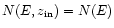 $N(E,z_{{\rm in}}) = N(E)$