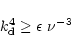 \begin{displaymath}k_{\rm d}^{4} \ge \epsilon\ \nu^{-3}
\end{displaymath}