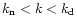 $k_{\rm n} < k < k_{\rm d}$