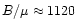 $B/\mu\approx1120$