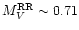 $M_{V}^{\rm RR} \sim 0.71$