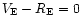 $V_{\rm E} - R_{\rm E} = 0$
