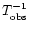 $T_{\rm obs}^{-1}$