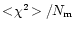 $<\! \chi^2 \! >/N_{\rm m}$