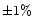 $\pm 1\%$
