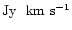 $\rm Jy\ ~{\rm {km~s^{-1}}}$