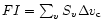 $ FI=\sum_{v} S_v \Delta v_{{\rm c}}$