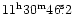 $\rm 11^h30^m46\fs2 $