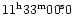 $\rm 11^h33^m00\fs0 $