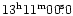 $\rm 13^h11^m00\fs0 $