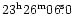 $\rm 23^h26^m06\fs0 $
