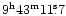 $\rm 9^h43^m11\fs7$