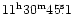 $\rm 11^h30^m45\fs1$
