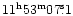 $\rm 11^h53^m07\fs1$
