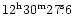 $\rm 12^h30^m27\fs6$