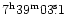 $\rm 7^h39^m 03\fs1$