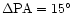 $\Delta \rm PA=15^\circ $