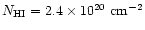 $N_{\rm HI}= 2.4\times
10^{20} ~{\rm cm^{-2}}$