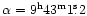 $\alpha=\rm 9^h43^m1\fs 2$