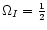 $\Omega_I = {1 \over 2}$
