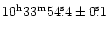 $\rm 10^h33^m54\fs4 \pm 0\fs1$