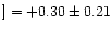 $] = +0.30\pm0.21$