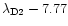 $\lambda_{\rm D2}-7.77$