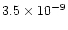 $3.5\times 10^{-9}$