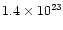 $1.4\times 10^{23}$