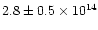 $2.8\pm 0.5\times 10^{14}$