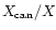 $X_{\rm can}/X$