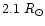 $2.1~R_\odot$