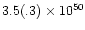 $3.5(.3) \times 10^{50}$