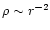 $\rho \sim r^{-2}$