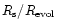 $R_{\rm s}/\mbox{$R_{\rm evol}$ }$