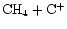 ${\rm CH}_{4}+{\rm C}^{+}$