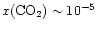 $x({\rm CO}_{2}) \sim 10^{-5}$