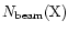 $N_{{\rm beam}}({\rm X})$