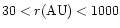 $30<r{\rm (AU)}<1000$