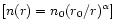 $[n(r)=n_{0}(r_{0}/r)^{\alpha}]$
