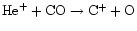 ${\rm He}^{+}+{\rm CO}\rightarrow{\rm C}^{+}+{\rm O}$