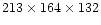 $213 \times 164 \times 132$